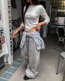 Nuzz Pintuck Belted Balloon Sweatpants