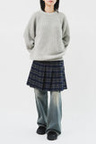 (W) Mitz Checked Pleats Skirt