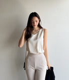 Dorian Satin Sleeveless Blouse