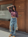 muse wide damage denim pants