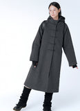 Hoodie long duffle coat