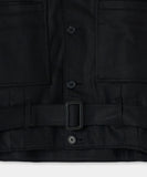 BLACK COATING DENIM TRUCKER