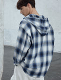 Ombre Check Western Hood Shirt