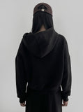 Rie Wrap Brushed Hooded Zip-Up