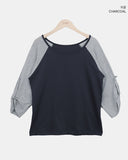 Wheat Roll-up Three Quarter T-shirt