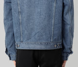 Round denim jacket