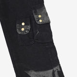 Glitch washing denim pants