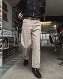 Rib Soft Wide Cotton Pants