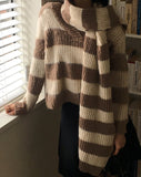 Vintage Stripe Angora Muffler