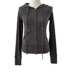 Sand Gray Slim Hood Zipup