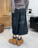 Letty Strap Cargo Bermuda Denim