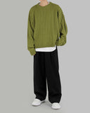 Wool Pintuck Wide Slacks