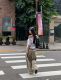 [U-BASIC] Summer Daily Boat Neck Loose Short Sleeve