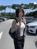 Cardan Pocket Slim Bomber Semi-Crop Jacket