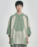 Paneled Two-Tone Polo Shirt