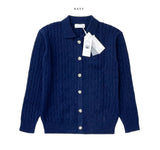 Cable Washable Collar Cardigan
