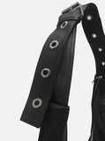 Knock Leather Belt Square Bag