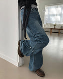Doon Side Rivet Wide Denim Long Pants
