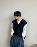 block knitted vest
