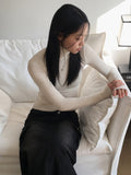 [Wool10] Tess Wool Warm Up Basic Inner Slim Turtleneck Long Sleeve T-Shirt