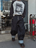 Heritage 5-Button Raw Denim Wide Jeans