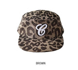 Multi-pattern leather strap pillbox ballcap