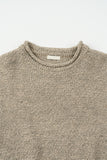 Reverse edge relaxed wool knit