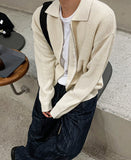 Two-way collar cardigan