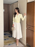 Yupia Flared Banding Long Skirt
