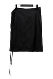 Button see-through wrap skirt