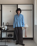 Modern three-tuck wide slacks
