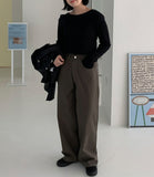 [BAON] Sokai Round Ribbed Tee
