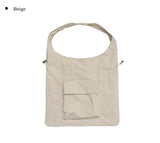 Suin Nylon Shirring Shoulder Bag