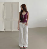 Trendy Mint Core Layered Recommendation Color Slim Fit Sleeveless