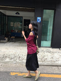 Lanka Two-Way Shoulder Loose Fit Short Sleeve Tee