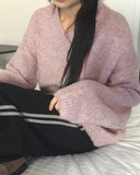 Onne Alpaca Wool Bocashi V-neck Knit