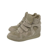 Cow Suede Velcro Strap High Top