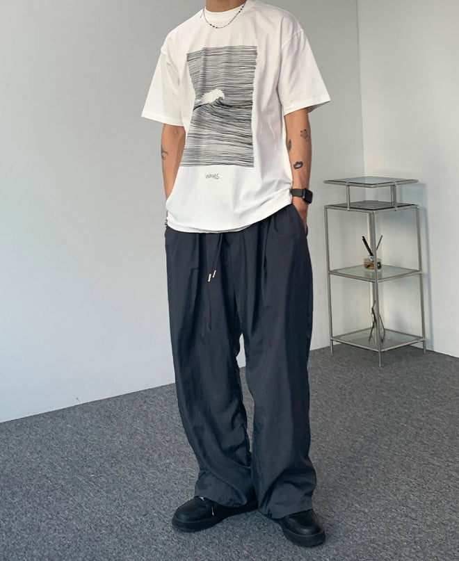 【SATIIIZ】Flow Summer Nylon Wide Pants SATIIIZ (サティーズ) - フローサマーナイロンワイドパンツ