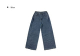 Fotton Pintuck Snap Washing Wide Denim Pants