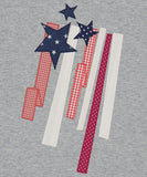 FLAG APPLIQUE RINGER CROP TEE