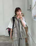 [Unisex] iie Pocket Nylon Hooded Vest