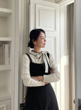 Remine Line Ribbon Tie Knit