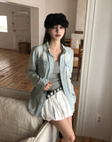 Icy Western Pocket Denim Shirt