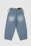 Dario string wide denim pants
