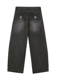 STAR + BADGE Wide Curved Jeans