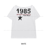 Vent Star Vintage Loose Fit One Shoulder Short Sleeve