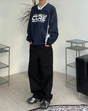 Delf over wide denim pants