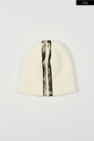 Track stripe short beanie