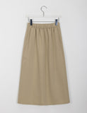 Lekins banding pleated long skirt