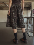 Military Snap Wide Bermuda Pants